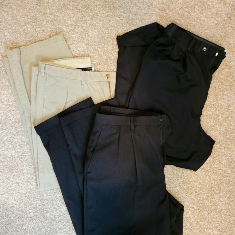 mens dress pants 38 waist lot 3 pairs